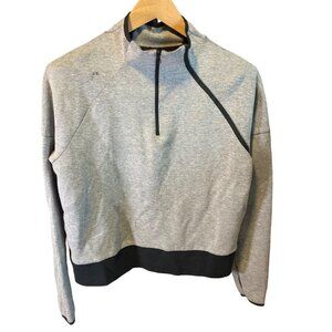 Champion C9 Gray Navy 1/2 Zip Athletic Fitted Pullover Top Sz XL